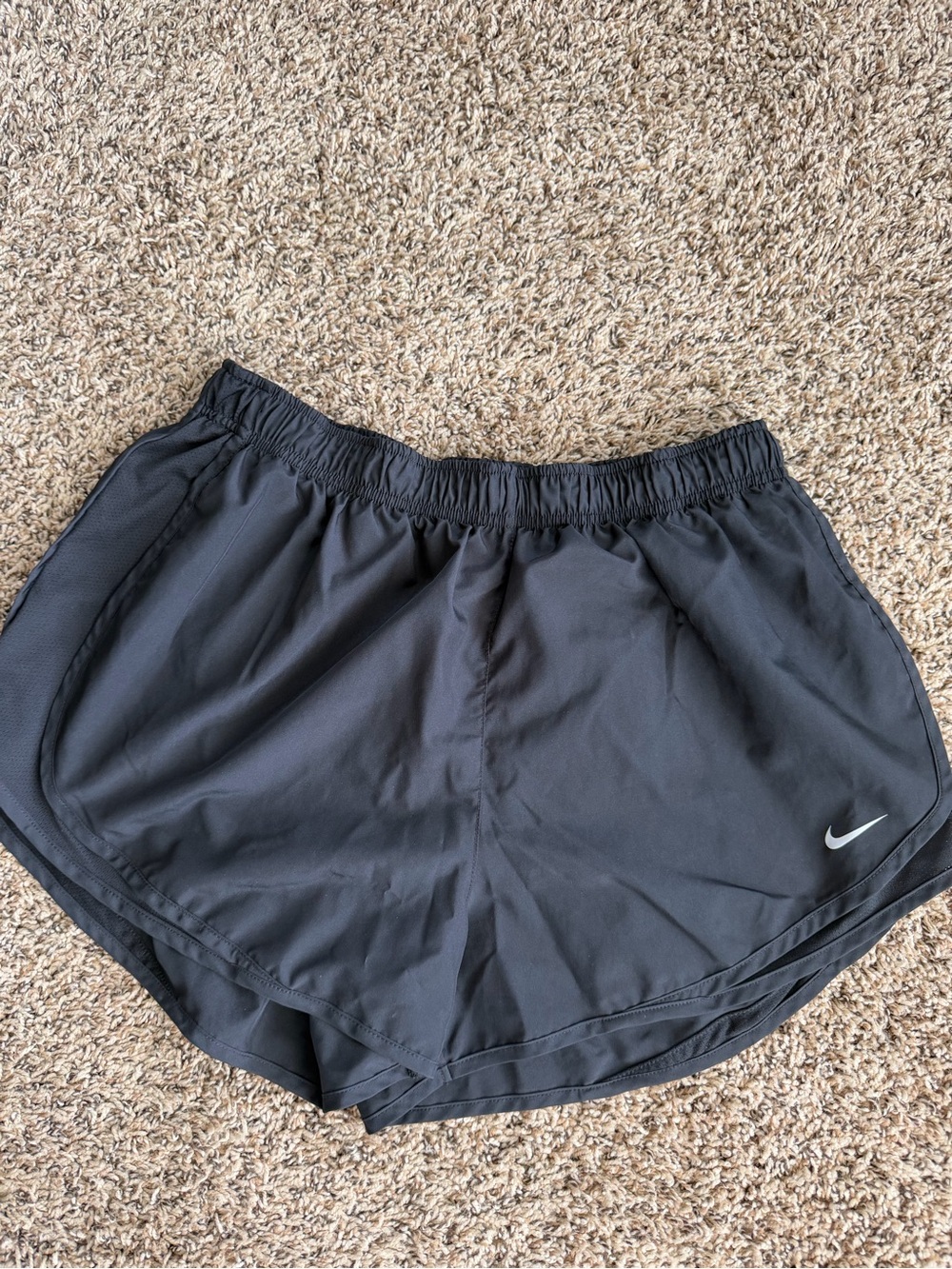 Nike Women’s Black Athletic Running Shorts with Swoosh